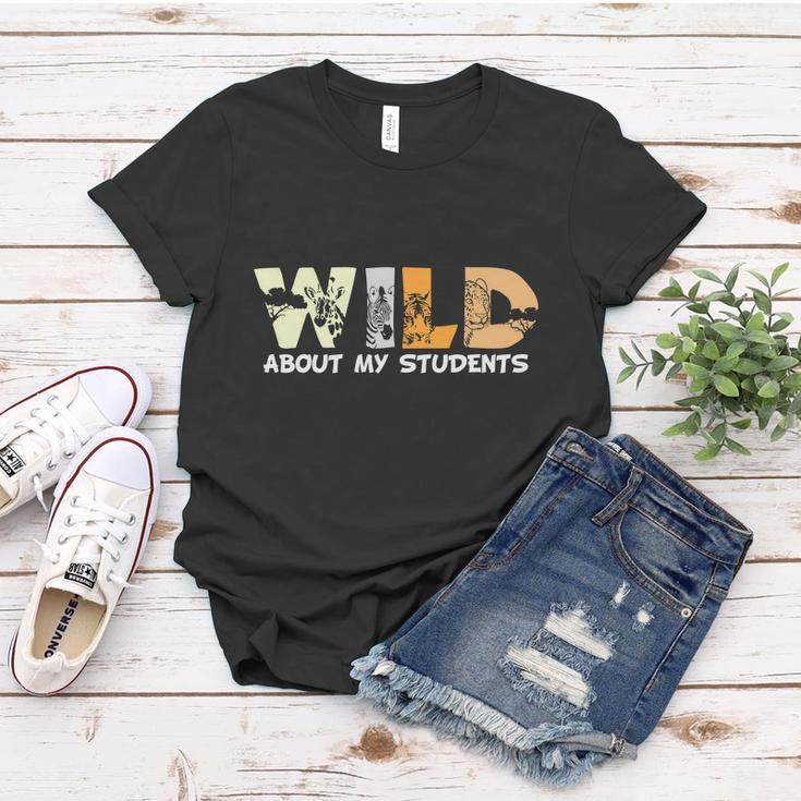 Wild About My Students Proud Teacher Graphic Plus Size Shirt For Teacher Female Women T-shirt Unique Gifts