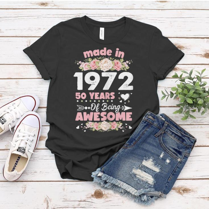 Womens 50 Years Old Gifts 50Th Birthday Born In 1972 Women Girls Women T-shirt Funny Gifts