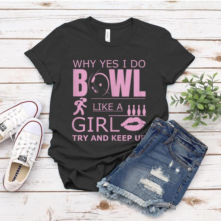 Womens Womens Bowling Funny Bowl Like A Girl Ten Pin Bowlers Graphic Design Printed Casual Daily Basic Women T-shirt Personalized Gifts