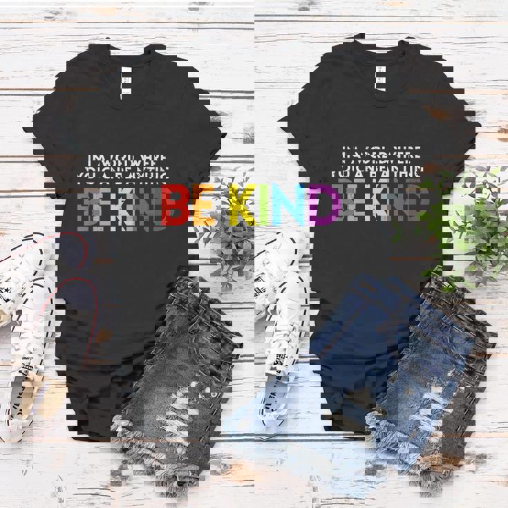 World Be Kind Rainbow Lgbt Pride Lesbian Gay Bi Trans Gift Women T-shirt Personalized Gifts