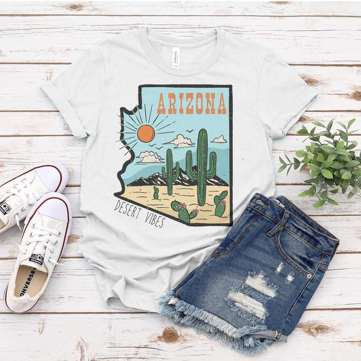 Arizona Desert Vibes Boho Vintage Design Women T-shirt Funny Gifts