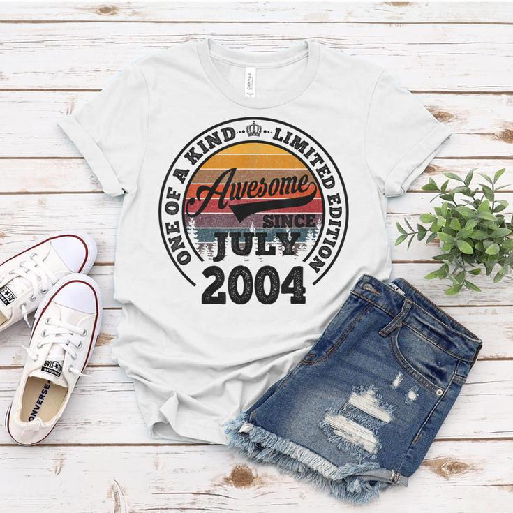 Awesome Since July 2004 18Th Birthday Gift 18 Years Old Women T-shirt Personalized Gifts