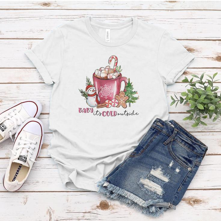 Christmas Coffee Baby It Is Cold Outside V2 Women T-shirt Funny Gifts
