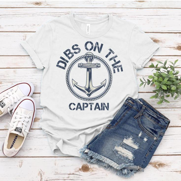 Dibs On The Captain Anchor Funny Captain Wife Women T-shirt Personalized Gifts