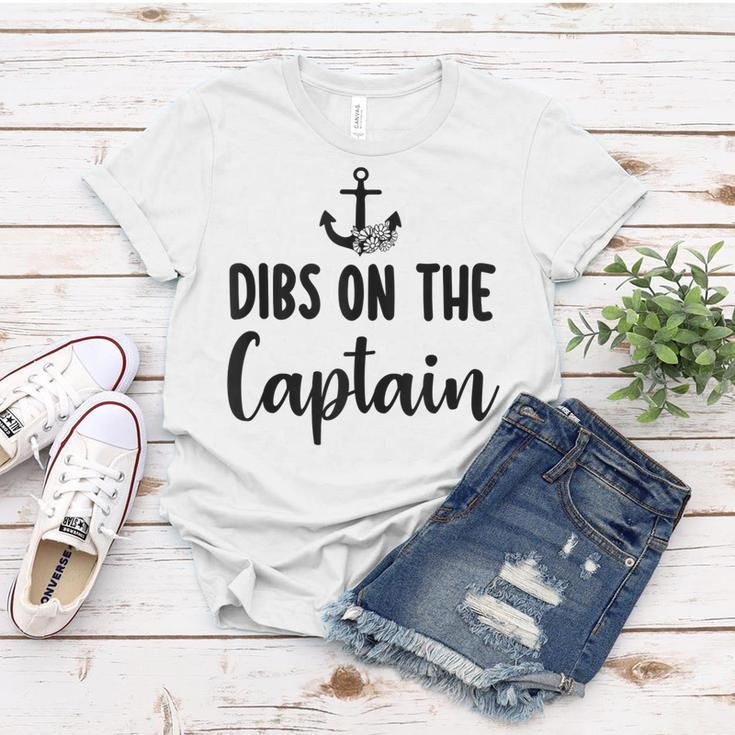 Funny Captain Wife Dibs On The Captain Quote Anchor Sailing V3 Women T-shirt Personalized Gifts