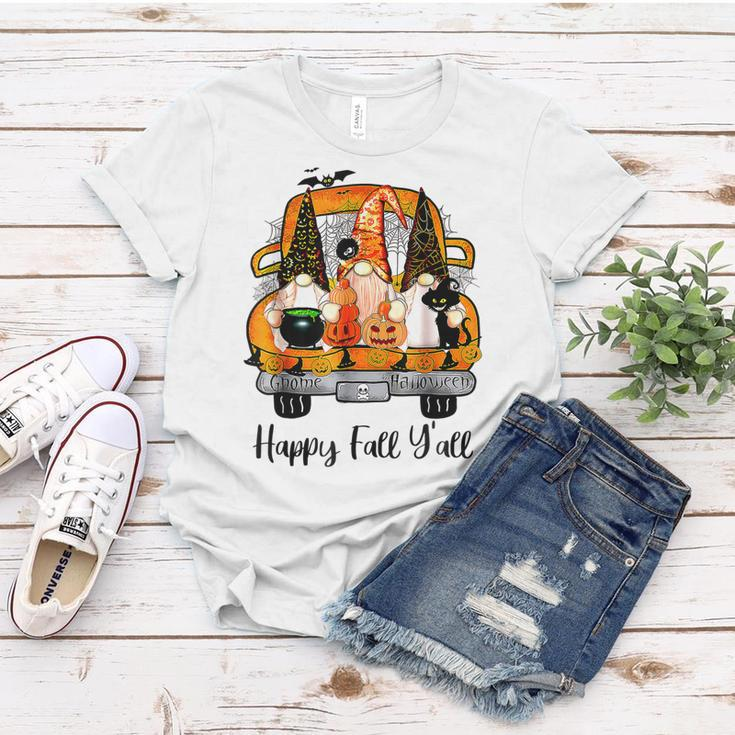 Gnome Witch Halloween Pumpkin Autumn Fall Happy Fall Yall Women T-shirt Personalized Gifts