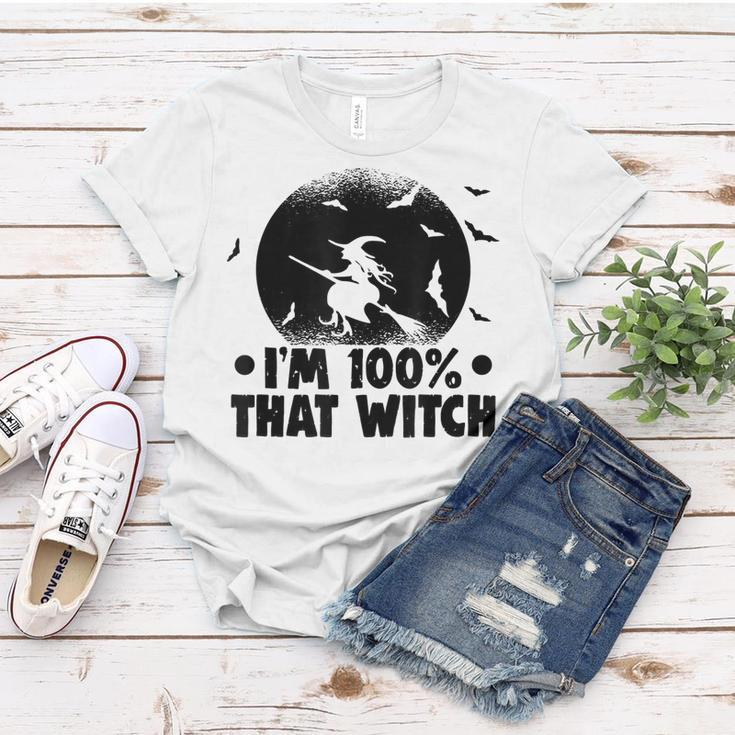 Halloween Party Im 100 That Witch Spooky Halloween Women T-shirt Funny Gifts