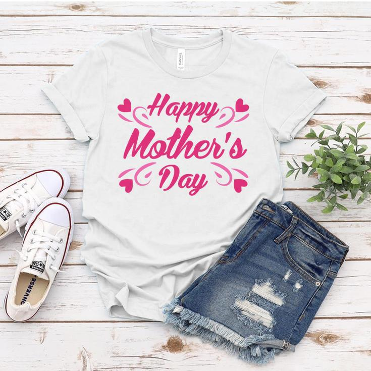 Happy Mothers Day Hearts Gift Tshirt Women T-shirt Unique Gifts