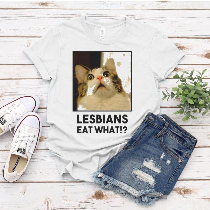 Lesbian Eat What Funny Cat Women T-shirt Unique Gifts