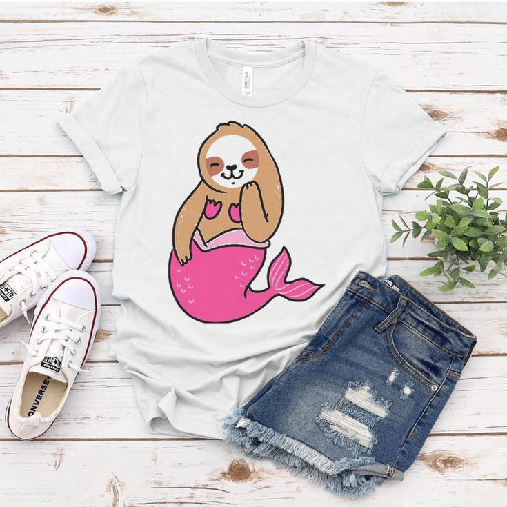 Mermaid Sloth Cute Sloth Women T-shirt Unique Gifts