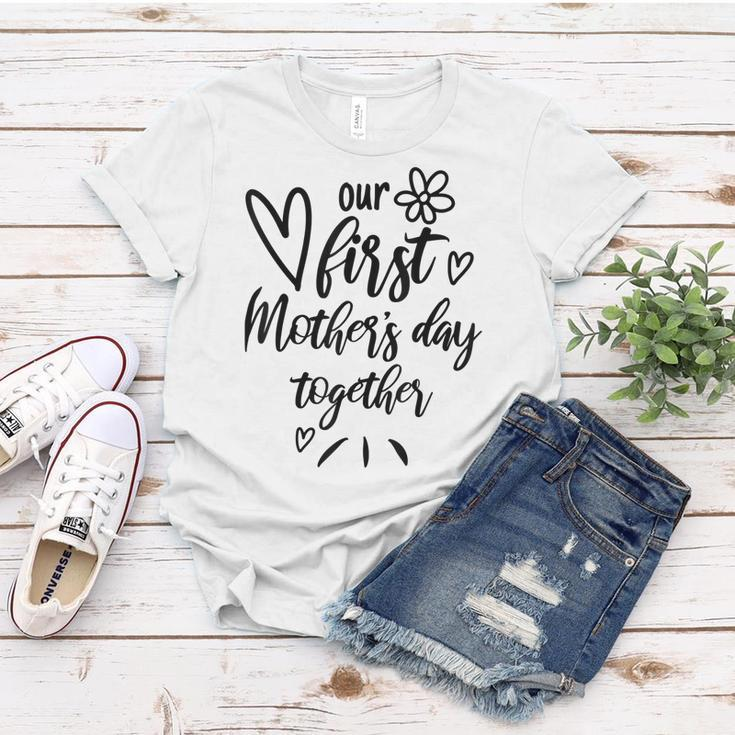 Our First Mothers Day Happy New Mom Mothers Day Rainbow Women T-shirt Personalized Gifts