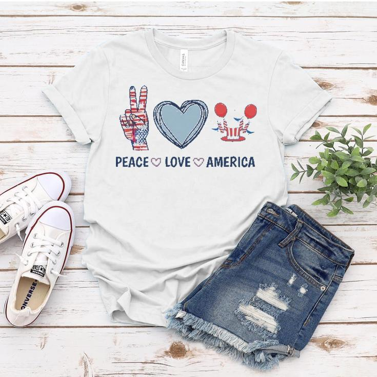 Peace Love America V2 Women T-shirt Unique Gifts