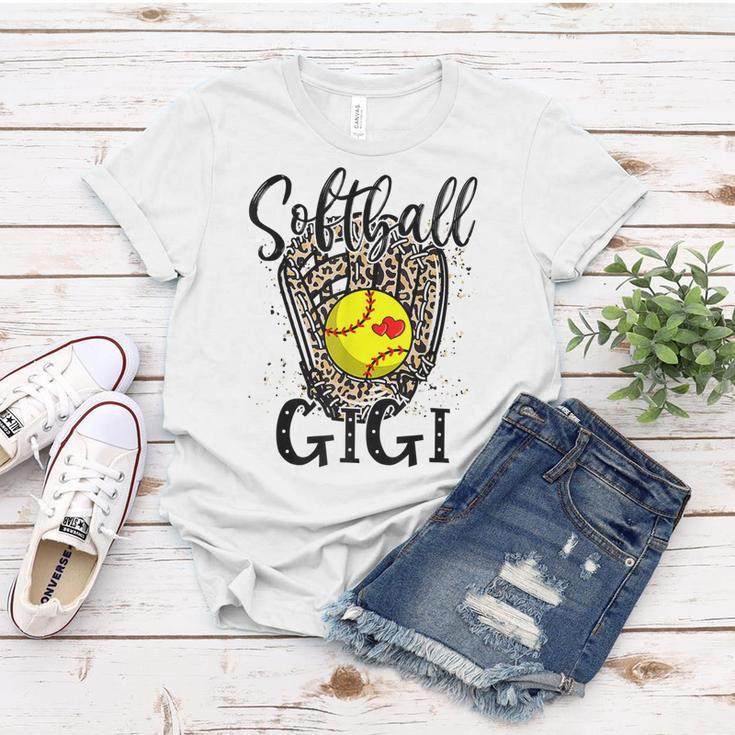 Softball Gigi Leopard Game Day Softball Lover Mothers Day Women T-shirt Personalized Gifts