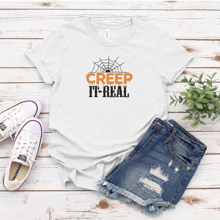 Spider Creep It Real Happy Halloween Women T-shirt Funny Gifts