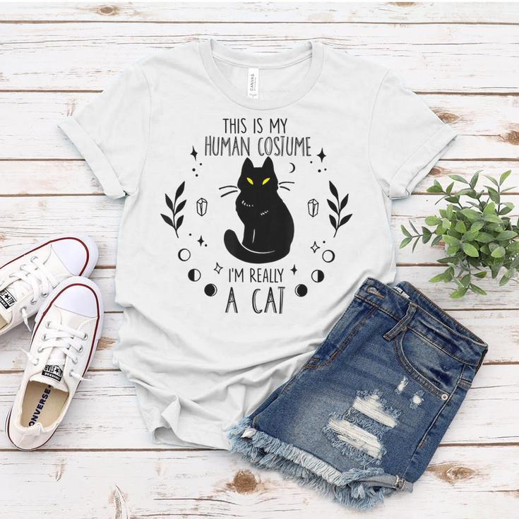 This Is My Human Costume Im Really A Cat Halloween Costume Women T-shirt Funny Gifts