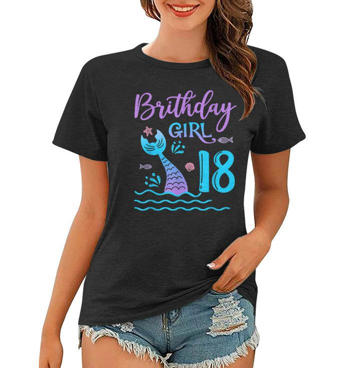 18 Year Old Gift Mermaid Tail 18Th Birthday Girl Daughter  Women T-shirt