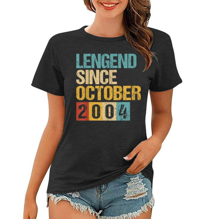 18 Years Old Gifts Legend Since October 2004 18Th Birthday  V3 Women T-shirt