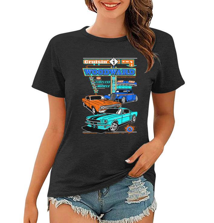 2021 Cruisin Woodward In Timeless Muscle Women T-shirt