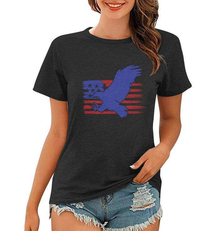 4Th Of July Eagle American Flag Proud American Women T-shirt