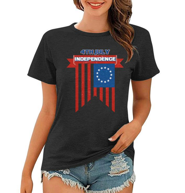 4Th Of July Independence American Flag Women T-shirt