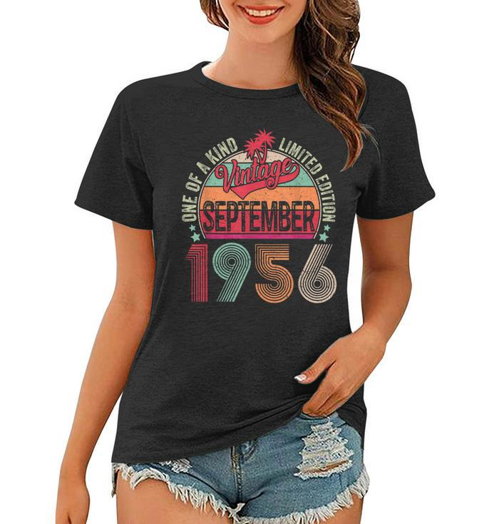 66 Years Old Gifts Vintage September 1956 66Th Birthday  V2 Women T-shirt - Thegiftio