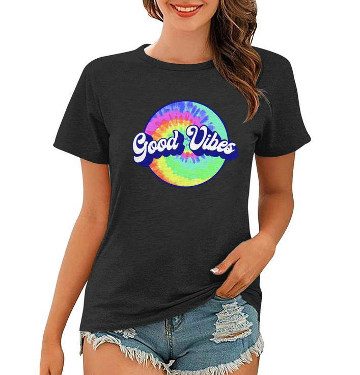 70S Retro Groovy Hippie Good Vibes Women T-shirt
