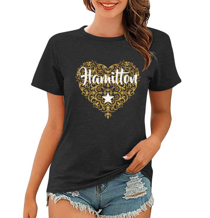 A Hamilton Golden Heart Women T-shirt