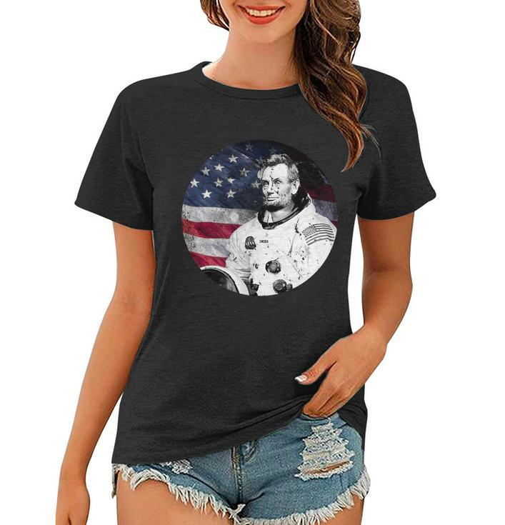 Abe Lincoln Astronaut Women T-shirt