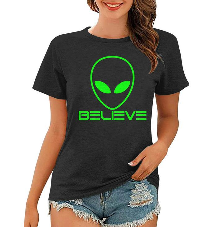 Alien Believe Funny Science V2 Women T-shirt