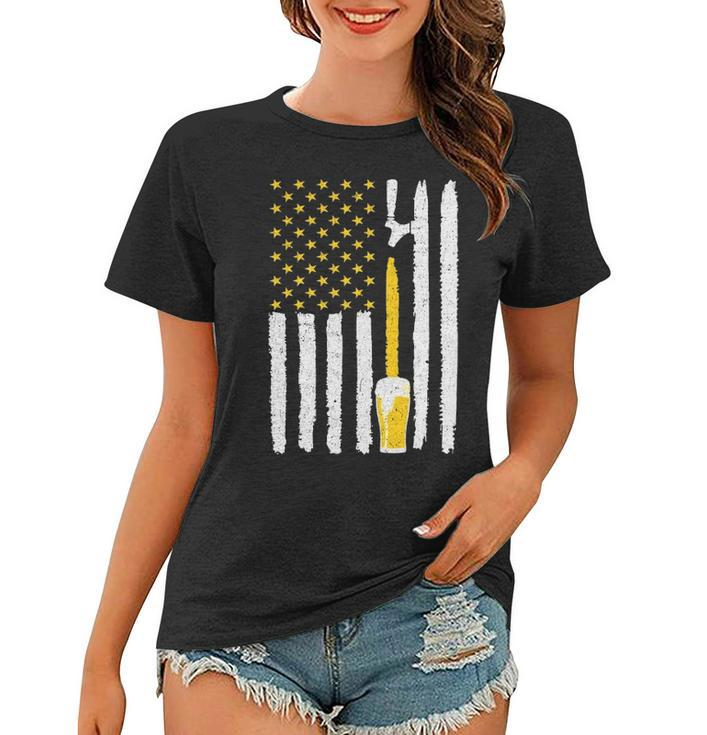 American Flag Beer Lovers Th Women T-shirt