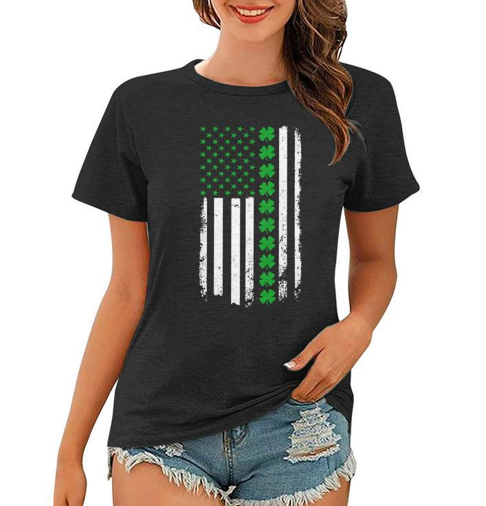 American Irish Clover Flag St Patricks Day Women T-shirt