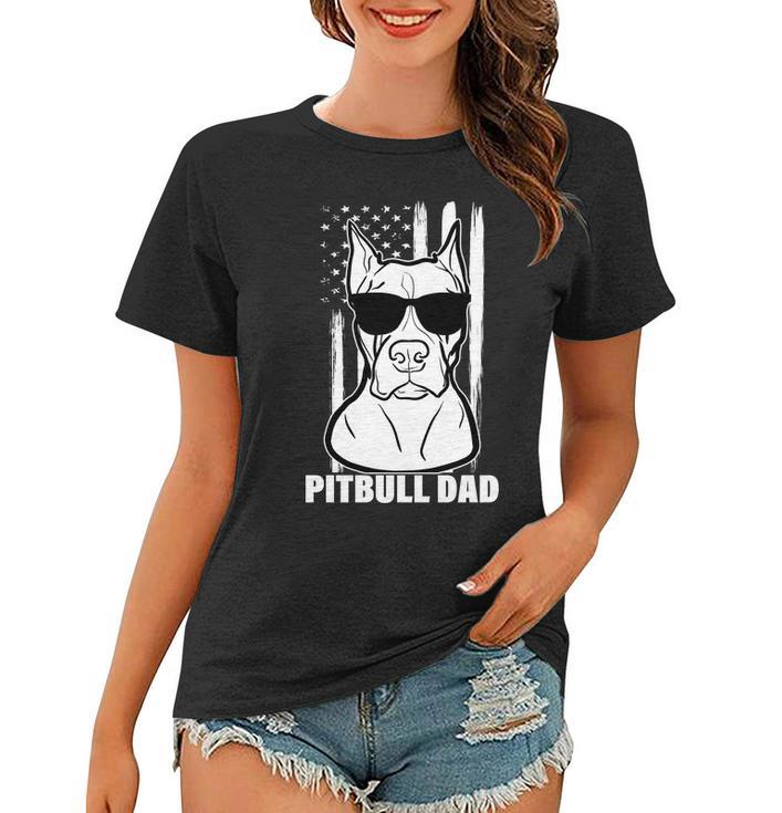 American Pitbull Dad Tshirt Women T-shirt