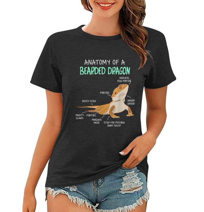 Anatomy Of A Bearded Dragon Bearded Dragon Lizard Pogona Reptile Women T-shirt