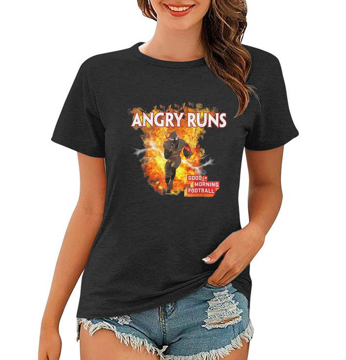 Angry Runs Good Morning Football Sport Lover Football Fan Tshirt Women T-shirt