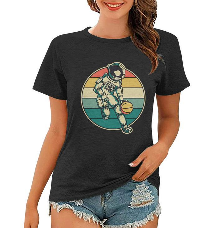 Astronaut Playing Basketball Women T-shirt