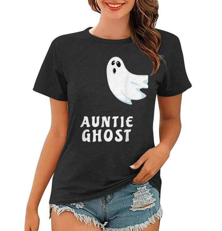 Auntie Ghost Funny Spooky Halloween Ghost Halloween Mom  Women T-shirt