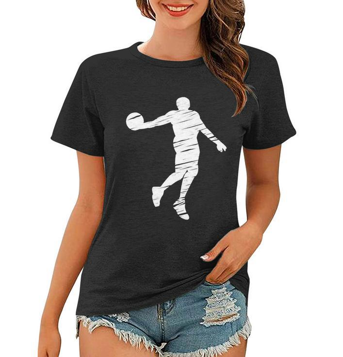 Basketball Player Retro Lines Gift Women T-shirt