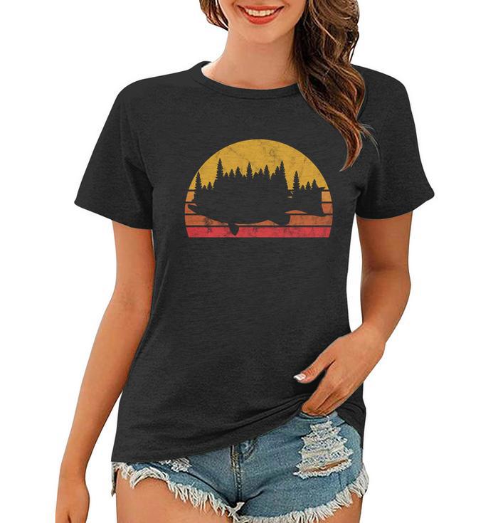 Bass Fishing Forest Sunset Women T-shirt