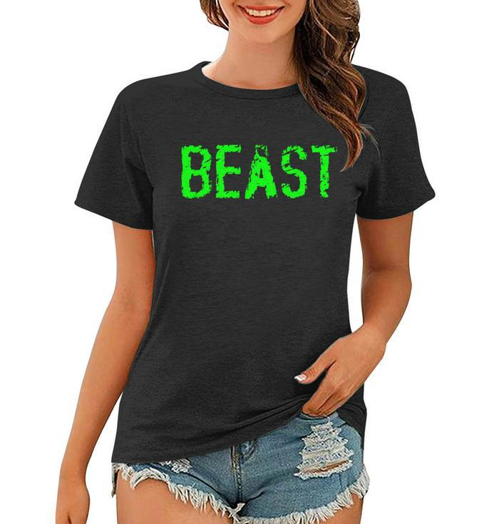 Beast Gym Workout Mode Fitness Logo Tshirt Women T-shirt
