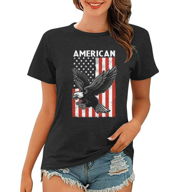 Beautiful Flying American Bald Eagle Mullet 4Th Of July Gift Women T-shirt