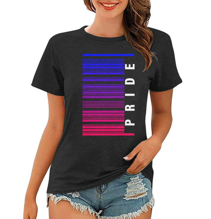 Bi Pride Barcode Bisexual Women T-shirt