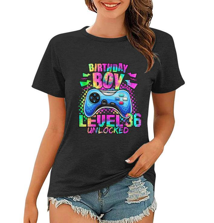 Birthday Video Gamer Level 36 Unlocked 36Th Birthday Women T-shirt