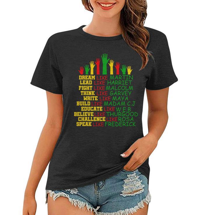 Black History Month Famous Figures Women T-shirt