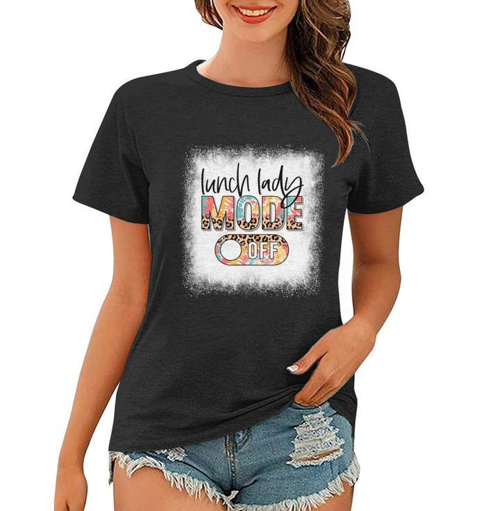 Bleached Lunch Lady Mode Off Leopard And Tie Dye Summer Meaningful Gift Women T-shirt