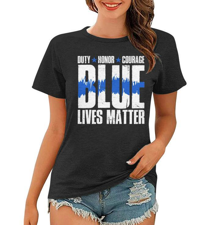Blue Lives Matter Tshirt Women T-shirt