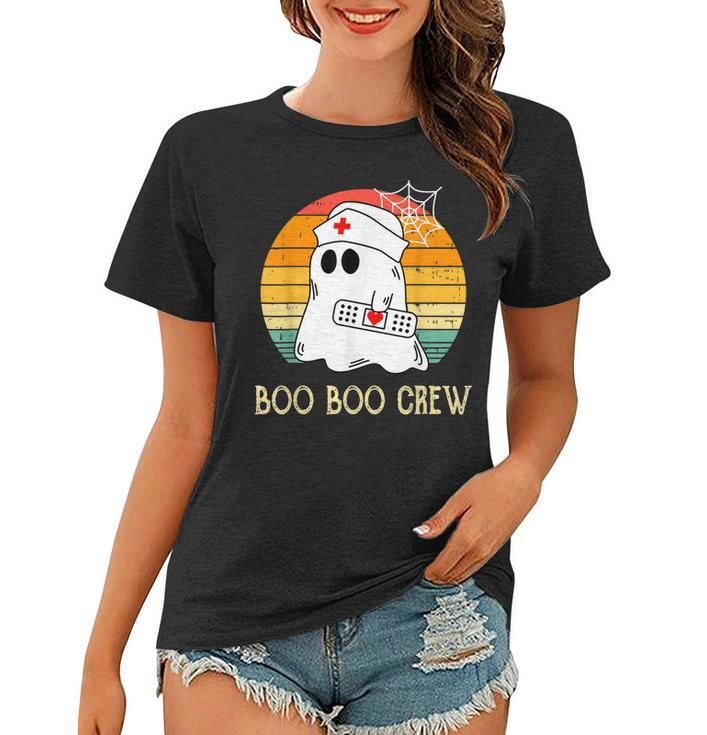 Boo Boo Crew Nurse Ghost Funny Halloween Costume  Women T-shirt