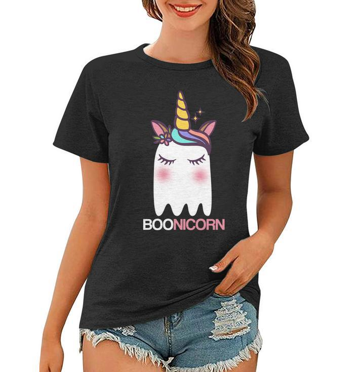 Boonicorn Halloween Unicorn Ghost Women T-shirt
