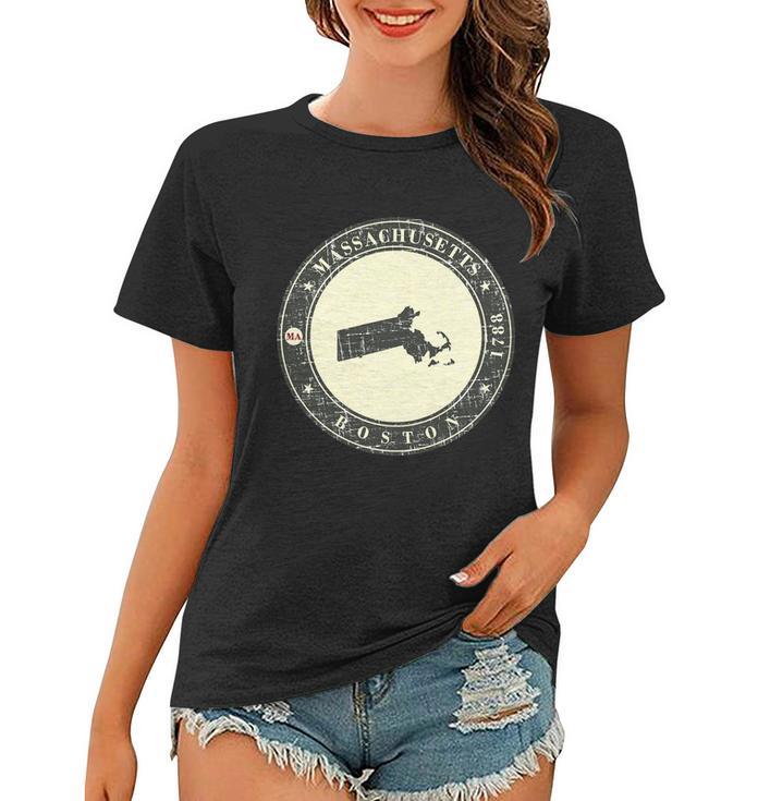 Boston Massachusetts Retro Women T-shirt