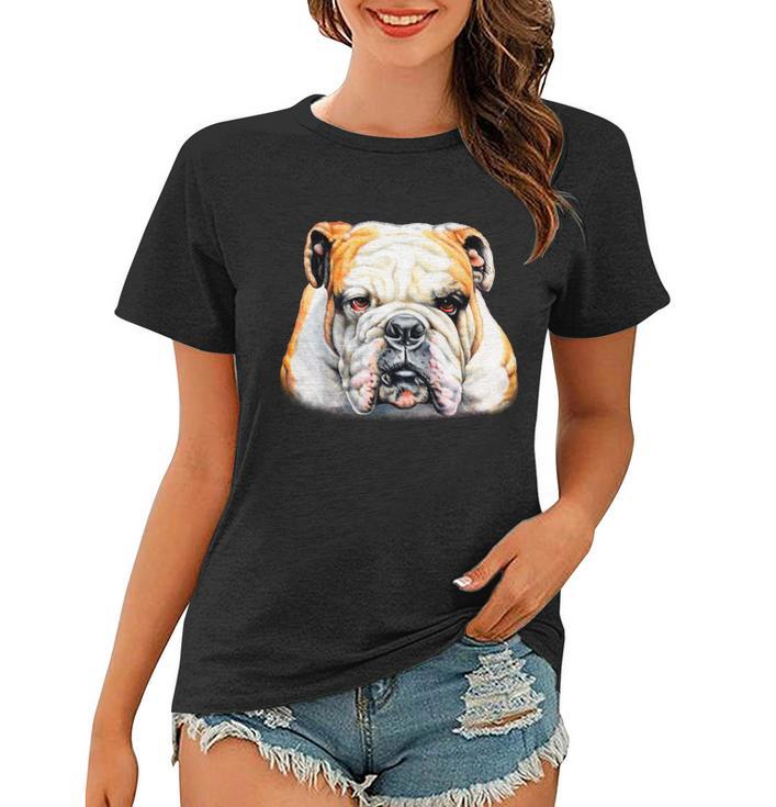 Bulldog Face Front Women T-shirt