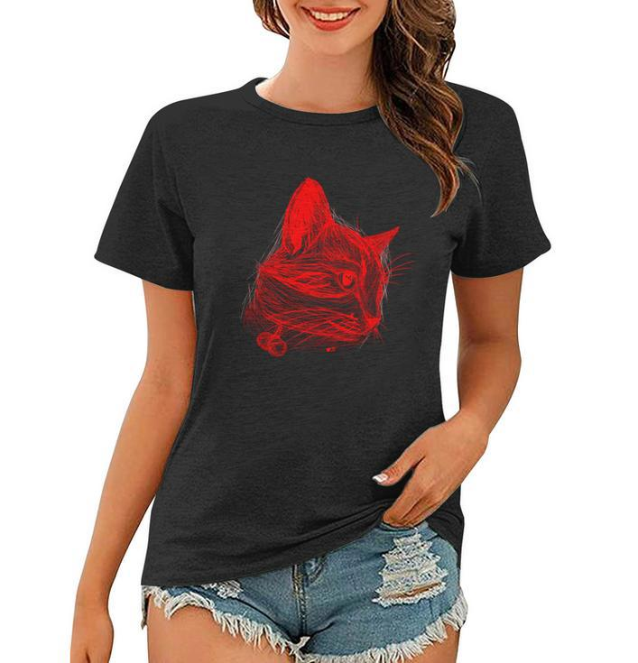 Catshirts Great Gift Cat Scribble  Women T-shirt